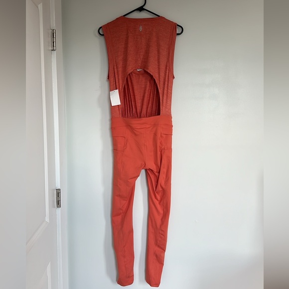FP Movement XS Onesie Free People Off to the Races Sleeveless Apricot NWT *read - Picture 4 of 5
